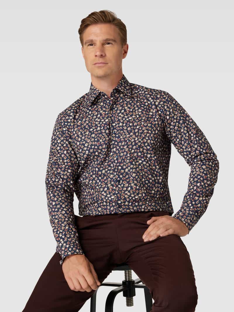 Boss Regular fit zakelijk overhemd met all-over motief model 'Joe'