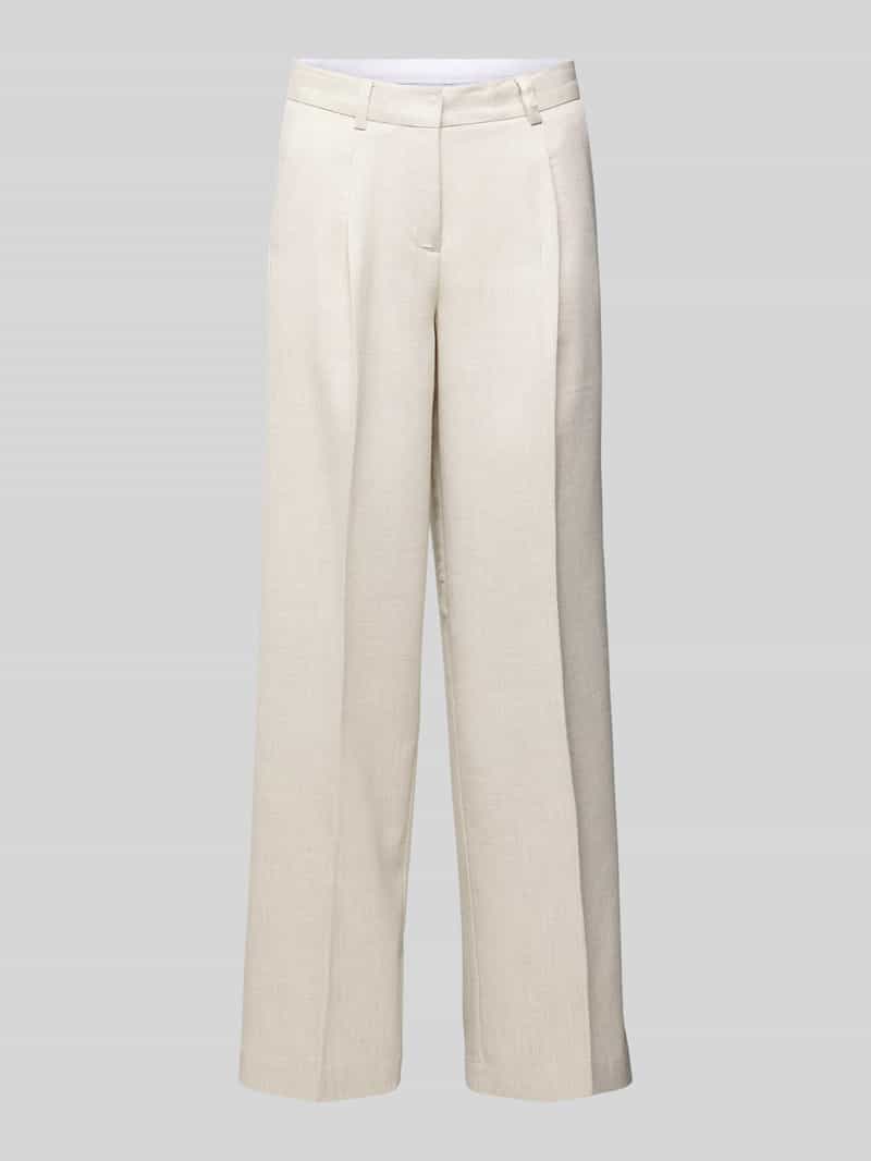 milano italy Straight leg stoffen broek met bandplooien