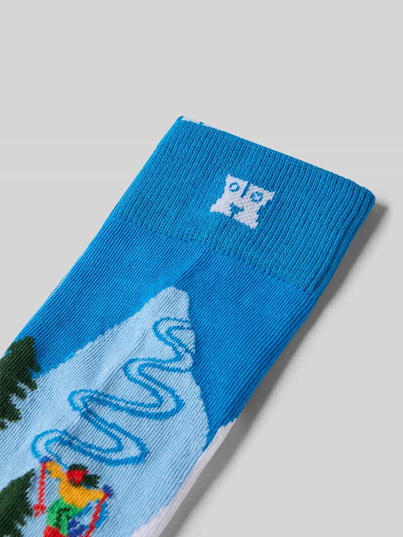 Happy Socks Sokken met labelprint model 'SHADOW'