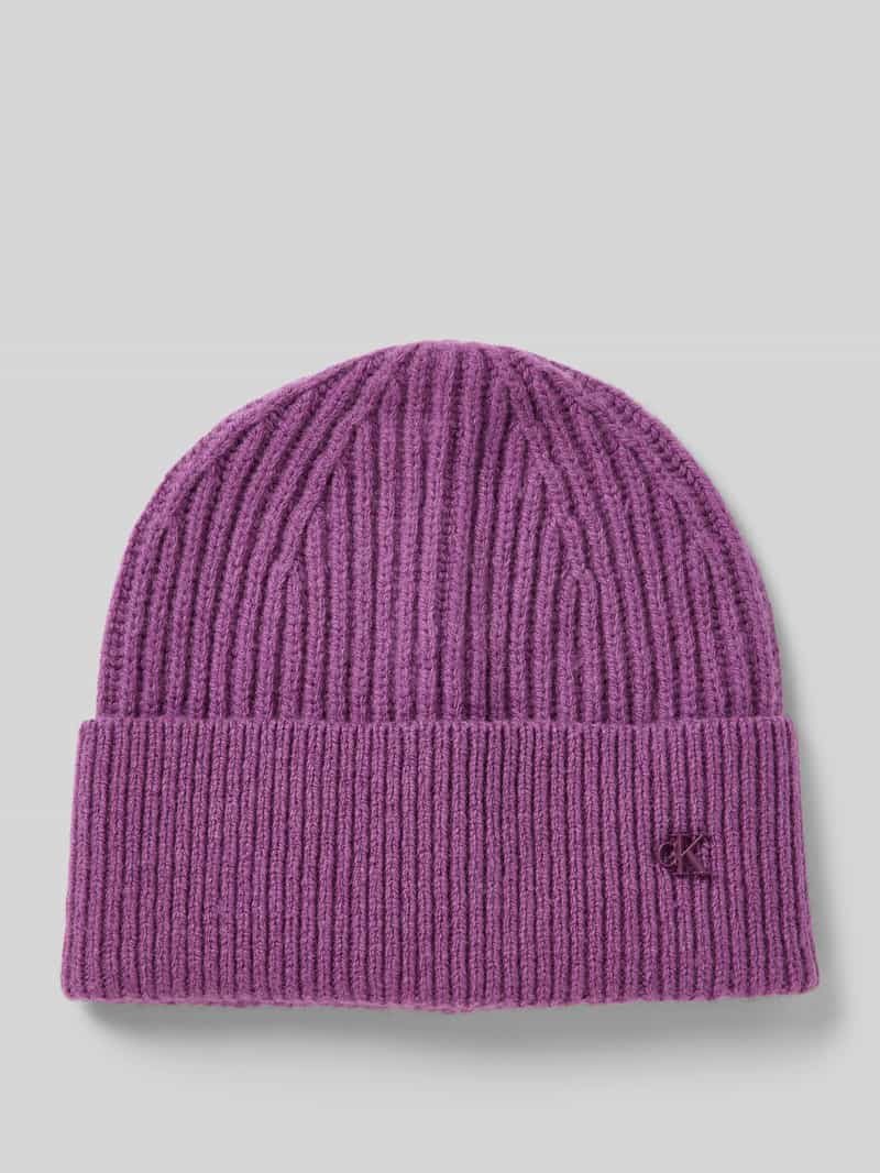 CK Calvin Klein Beanie van lamswolmix met labelapplicatie
