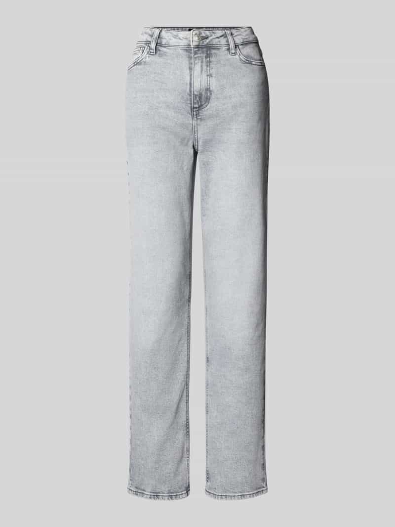 Pieces Straight fit jeans van een mix van katoen en elastaan model 'KELLY'