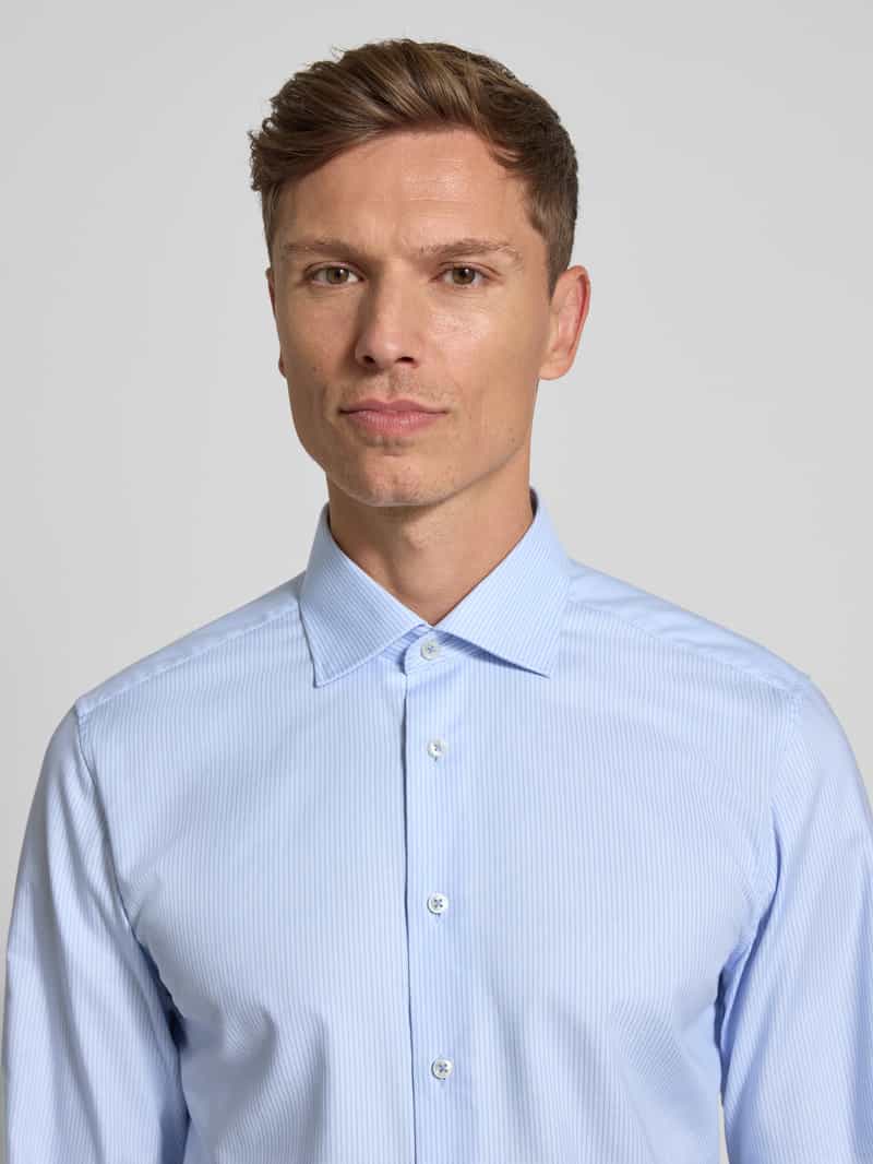 Eterna Slim fit zakelijk overhemd met kentkraag