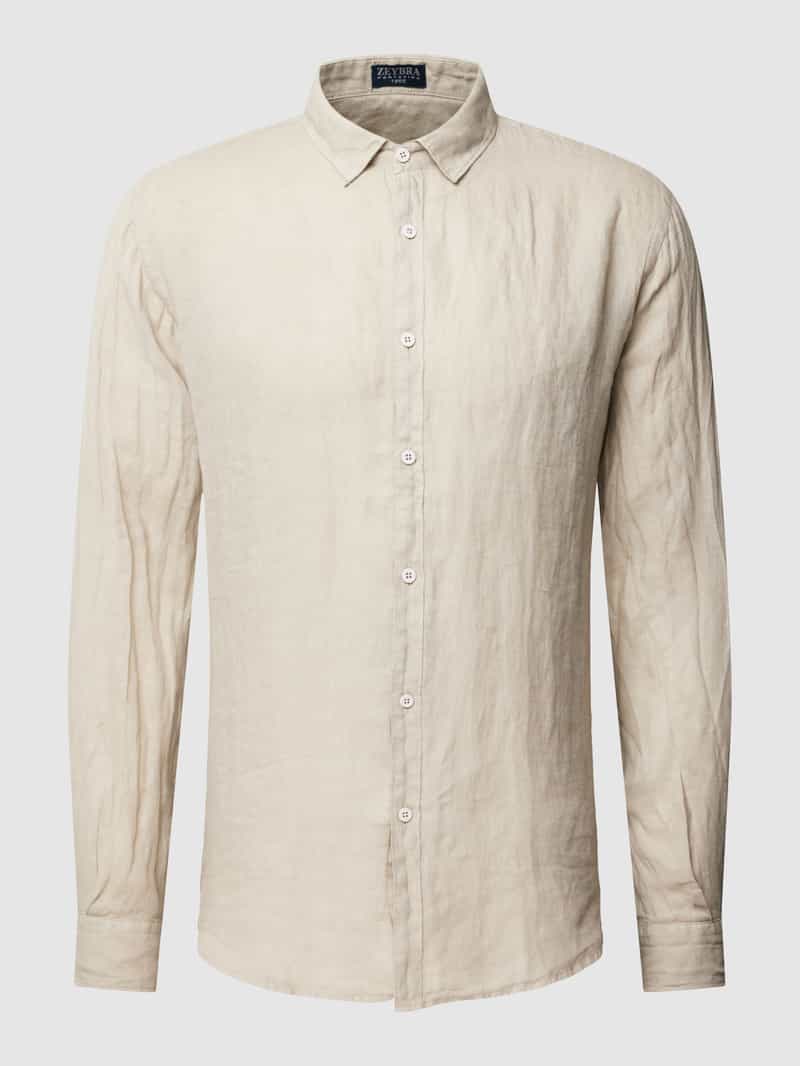 Linnen vrijetijdsoverhemd, model 'Camicia' Zeybra