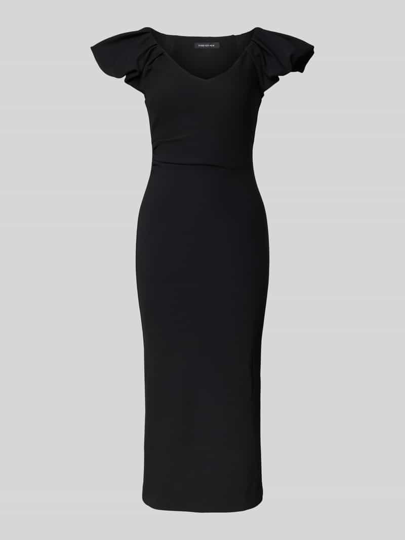 Forever New Knielange cocktailjurk met ruches model 'Makenna'