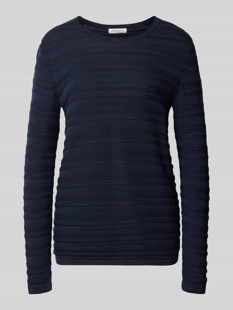 Christian Berg Woman regular fit pullover van puur katoen met brei-look