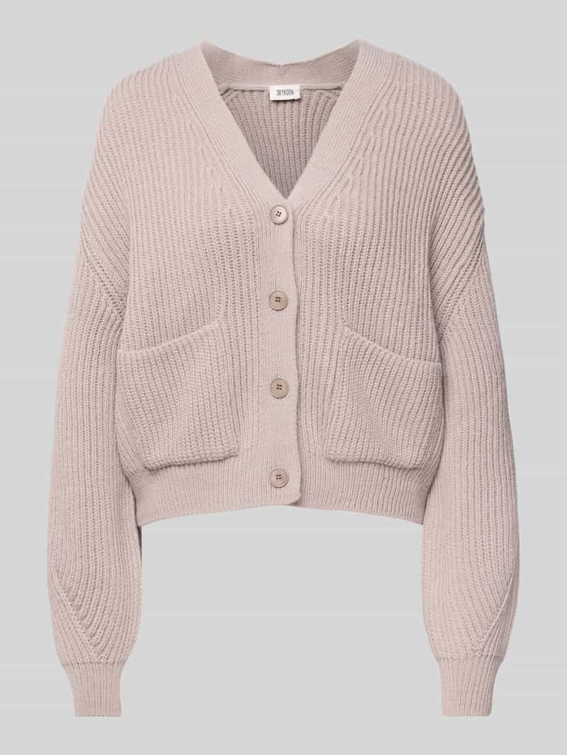 drykorn Oversized gebreid jack met knoopsluiting