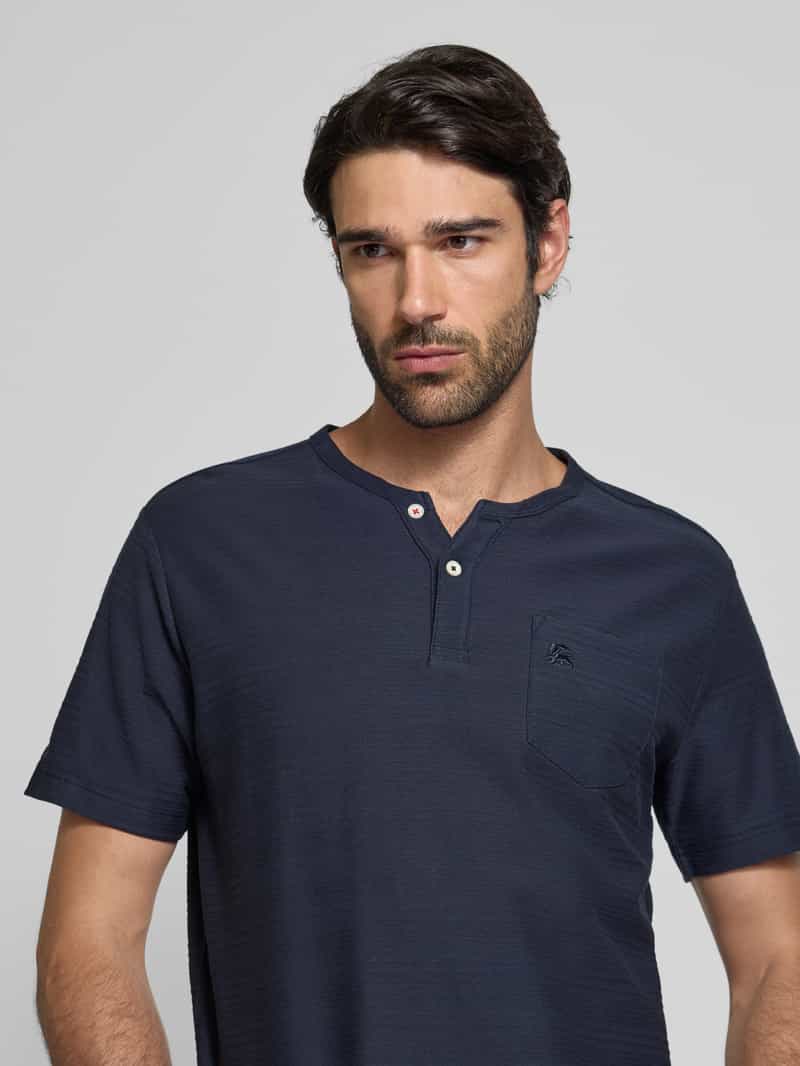 Lerros T-shirt met borstzak en labelstitching model 'SERAFINO'