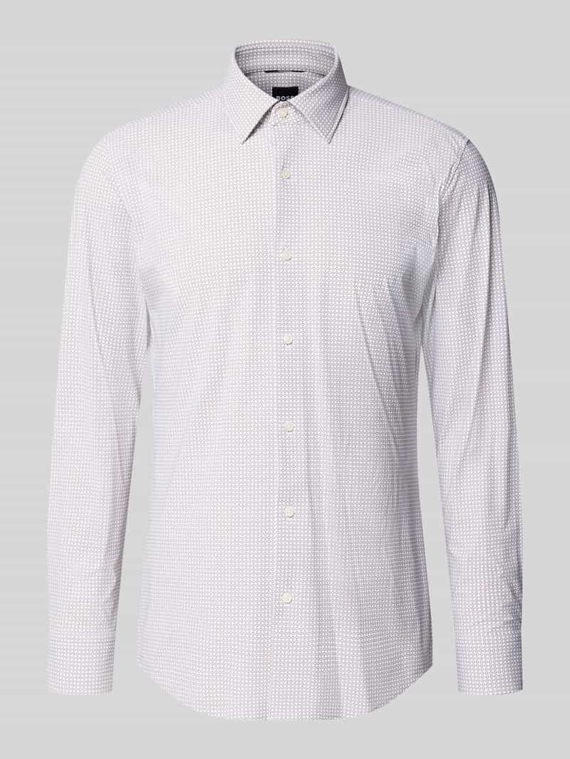 Boss Slim Fit zakelijk overhemd met kentkraag model 'P-HANK-K_261'