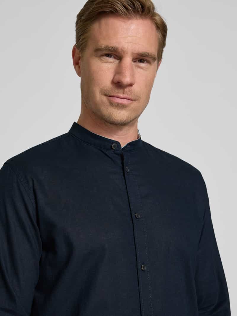 Tom Tailor Regular fit vrijetijdsoverhemd van een mix van linnen en katoen