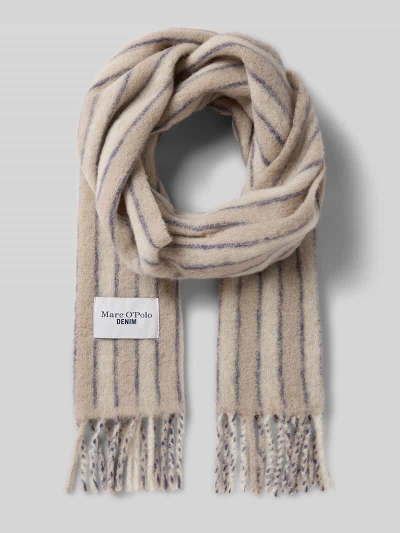 Marc O'Polo DENIM Wollen sjaal met alpaca