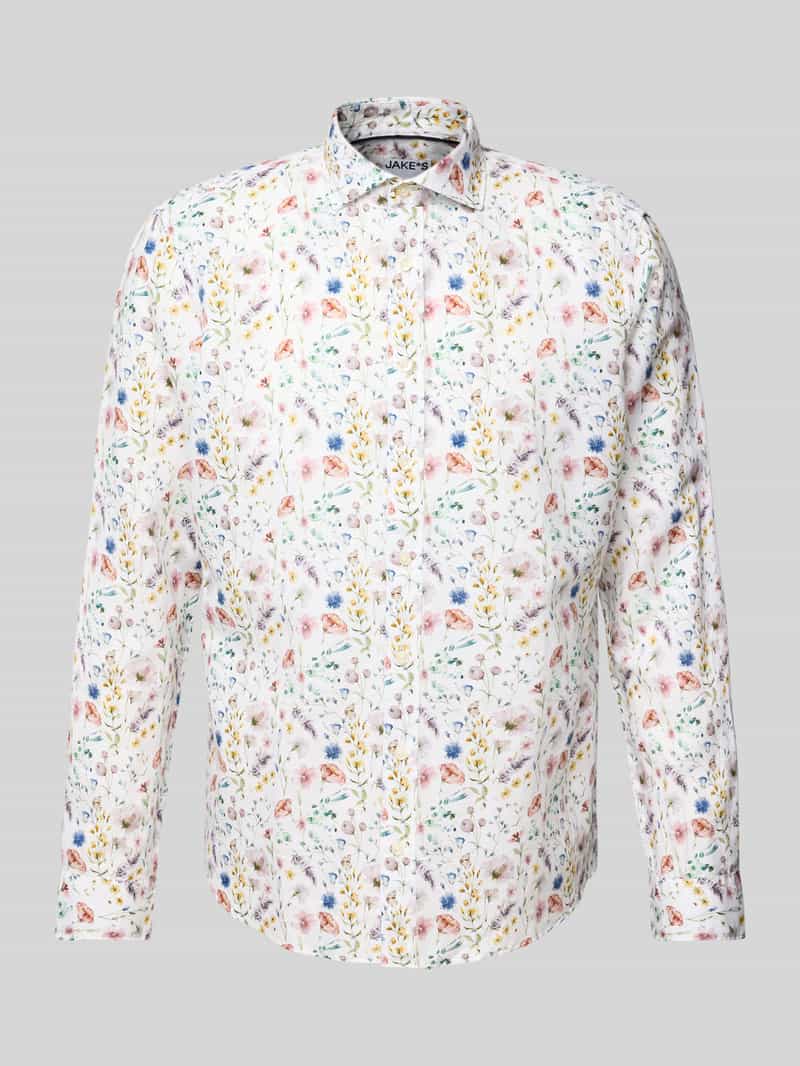 Jake*s Slim fit zakelijk overhemd met knoopsluiting