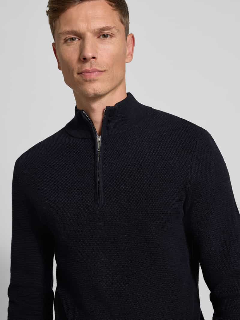 Profuomo Gebreide pullover met schipperskraag