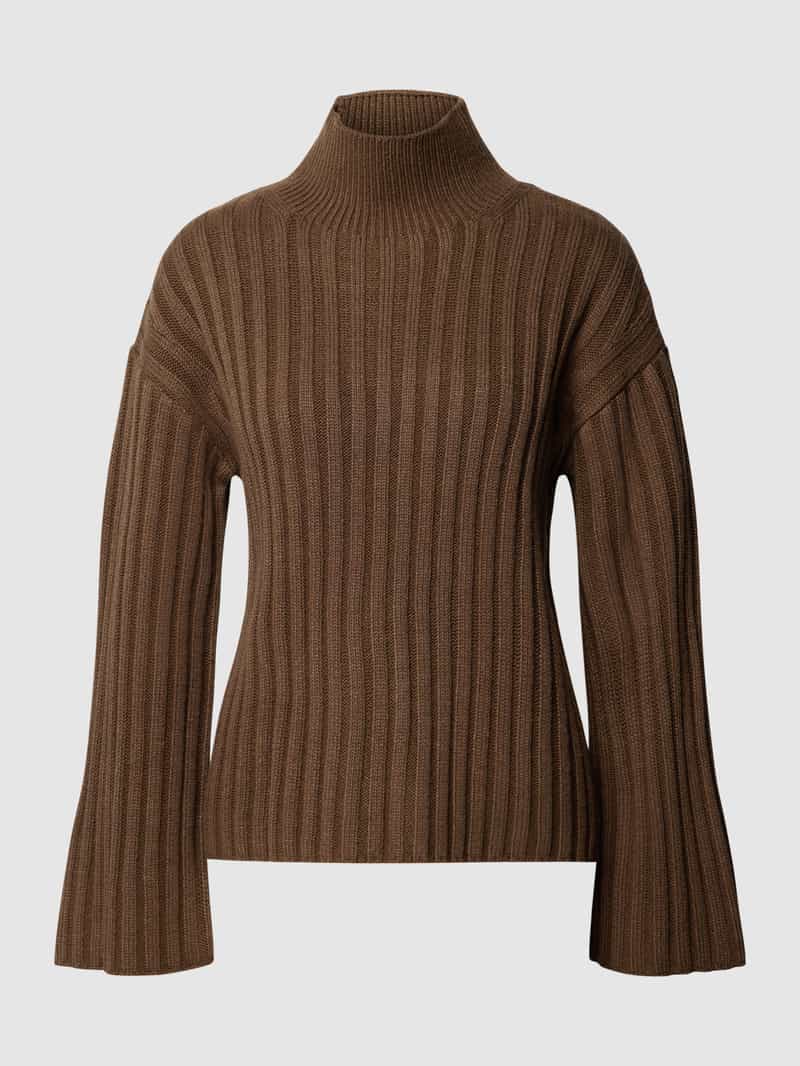 Opus Gebreide pullover met trompetmouwen model 'Pory'