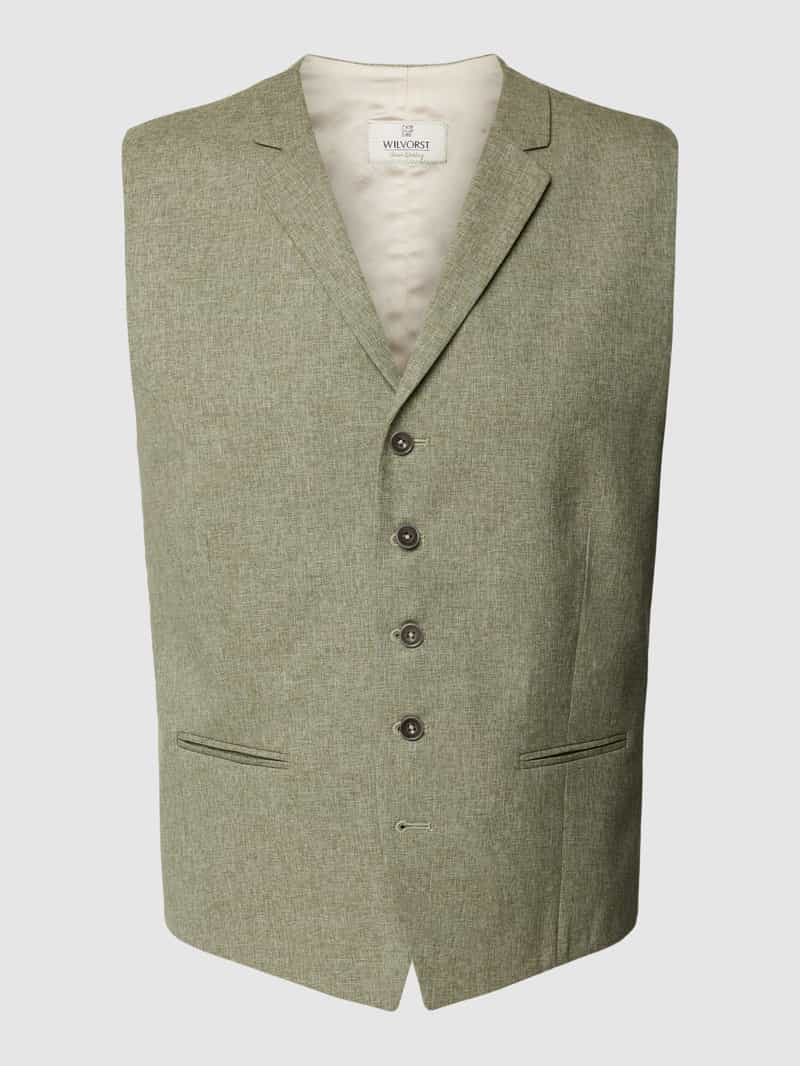 Wilvorst Regular fit gilet van een mix van wol en katoen met zijde