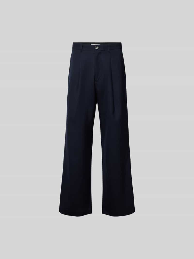 Wood Relaxed fit stoffen broek met stolpplooien