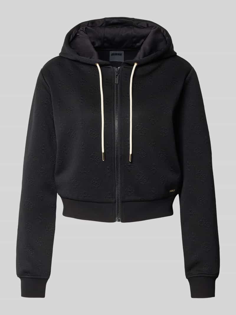 Guess Activewear Sweatjack met capuchon model '3D PEONY'