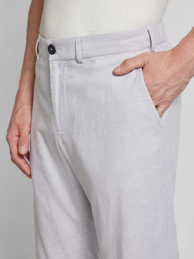 JAKE*S STUDIO MEN Stoffen broek in gemêleerde look met steekzakken