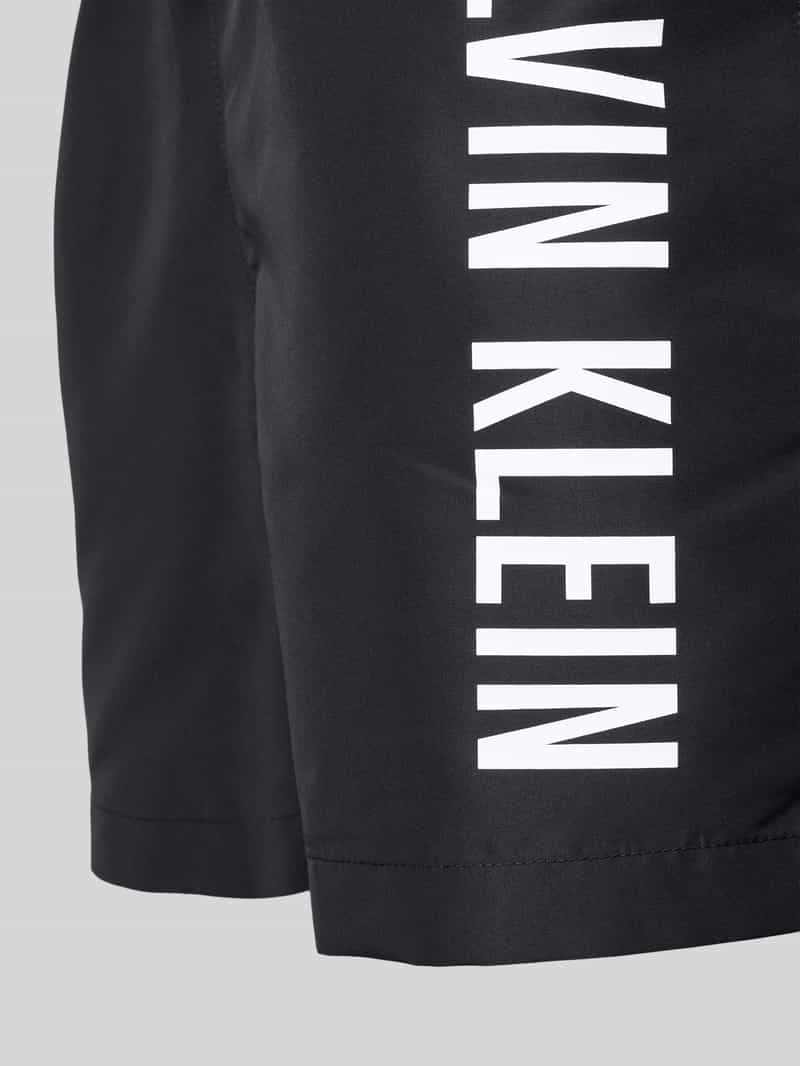Calvin Klein Underwear Regular fit korte zwembroek met labelprint