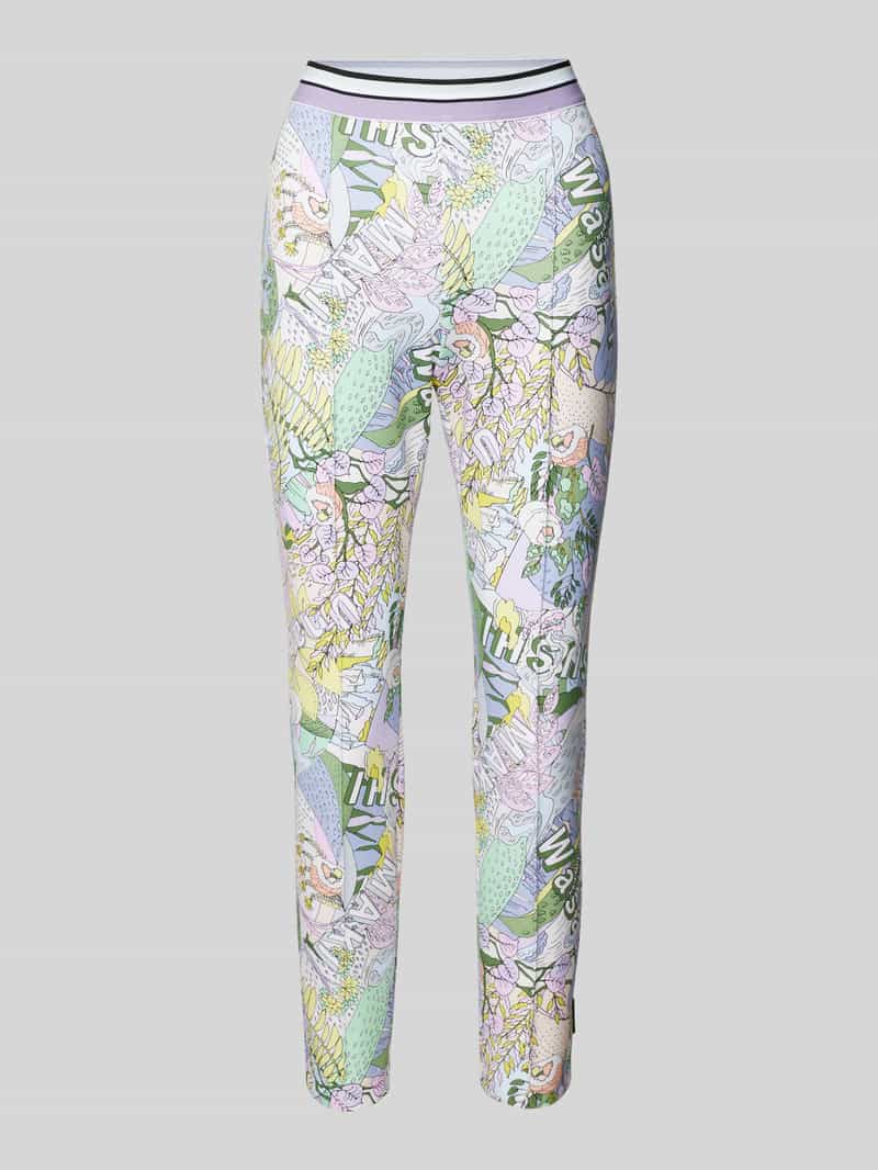 Marc Cain Skinny fit stoffen broek met vaste persplooien