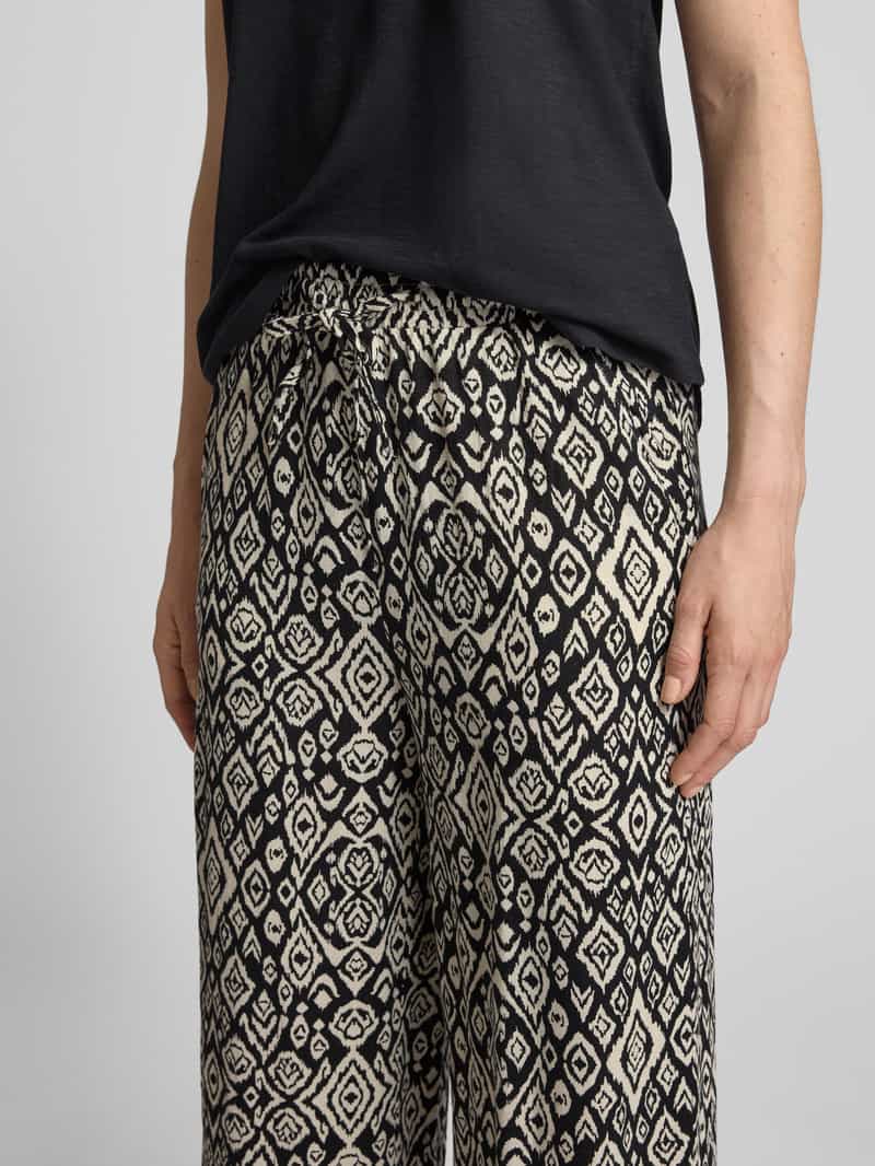 Ichi Stoffen broek met verkorte pasvorm model 'LINNO'
