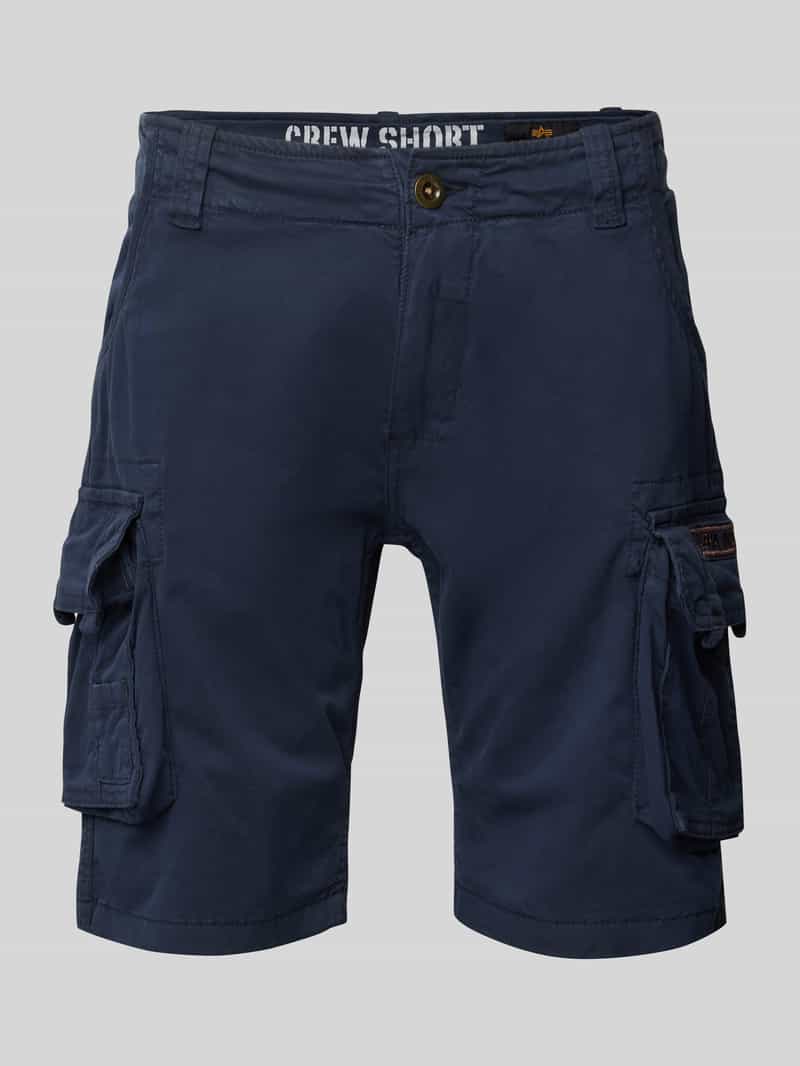 alpha industries Regular fit korte cargobroek met labelstitching model 'CREW SHORT'