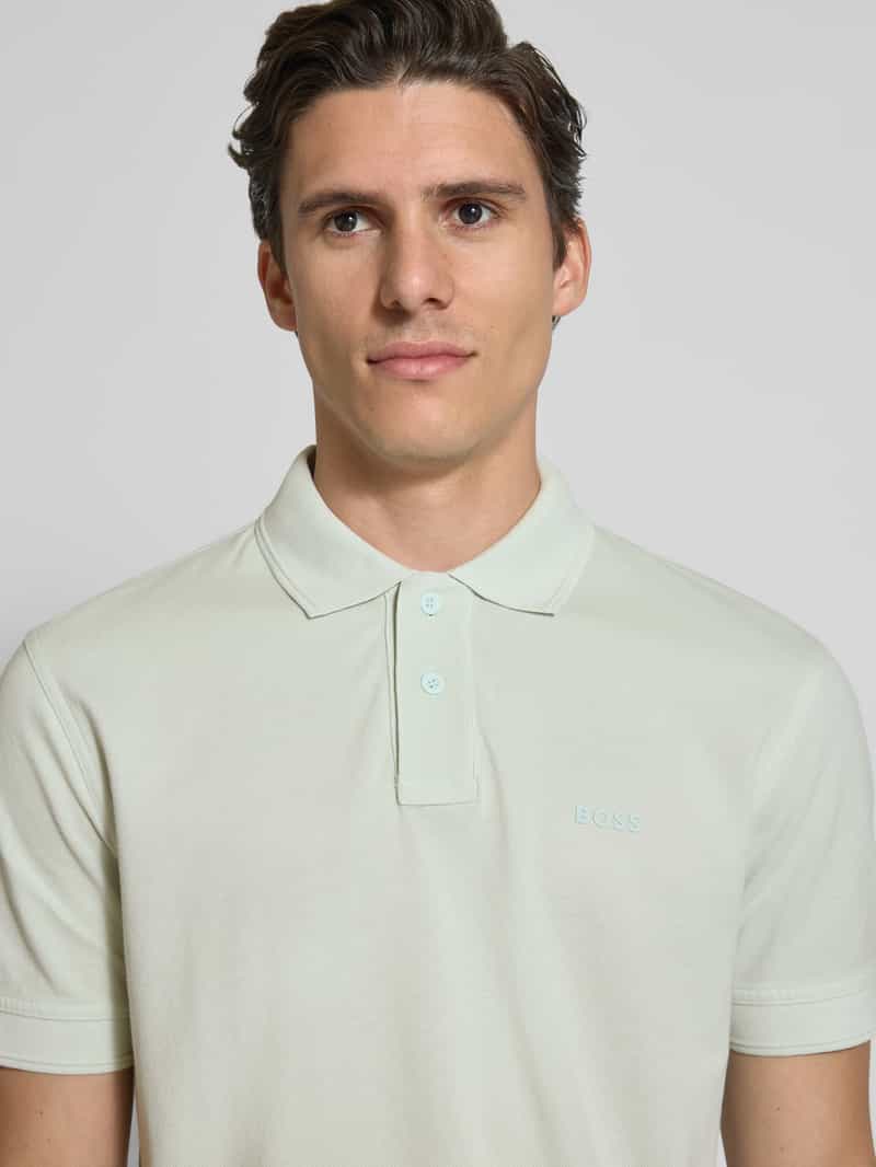 Boss Orange Slim fit poloshirt met labelprint model 'Prime'