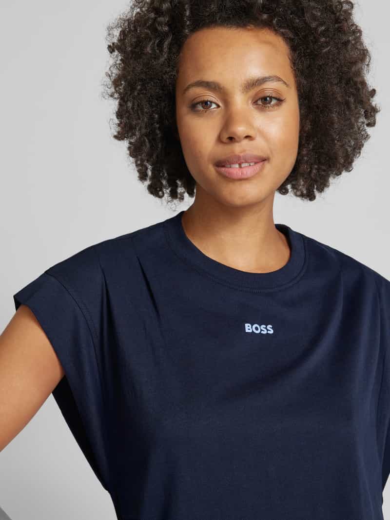 Boss Orange Midi-jurk met labelprint model 'Edress'