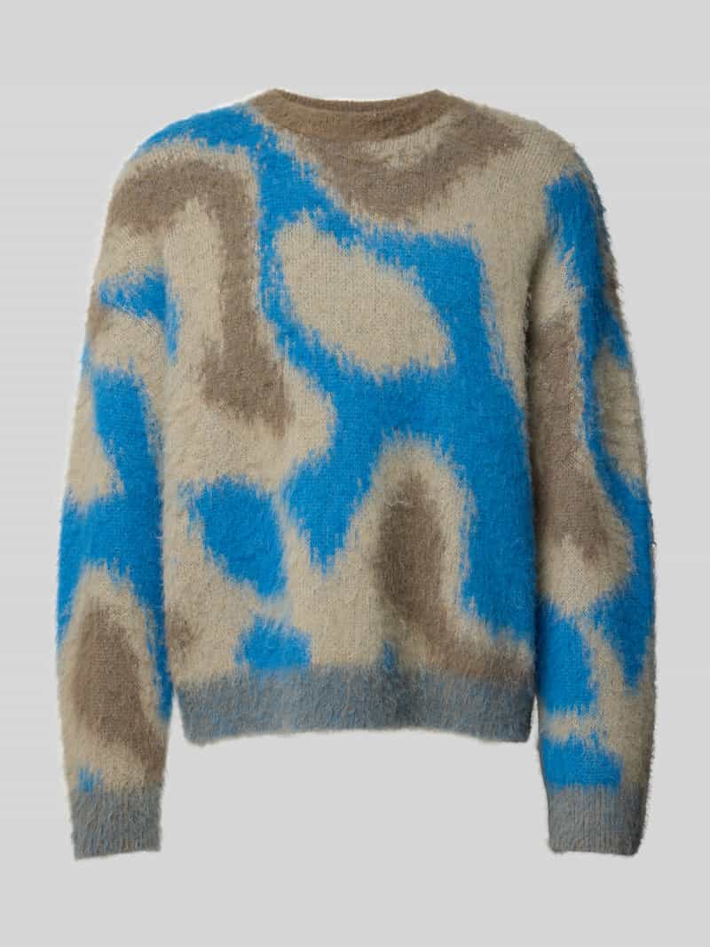 CK Calvin Klein Regular fit gebreide pullover van een mix van alpaca en wol met motiefprint