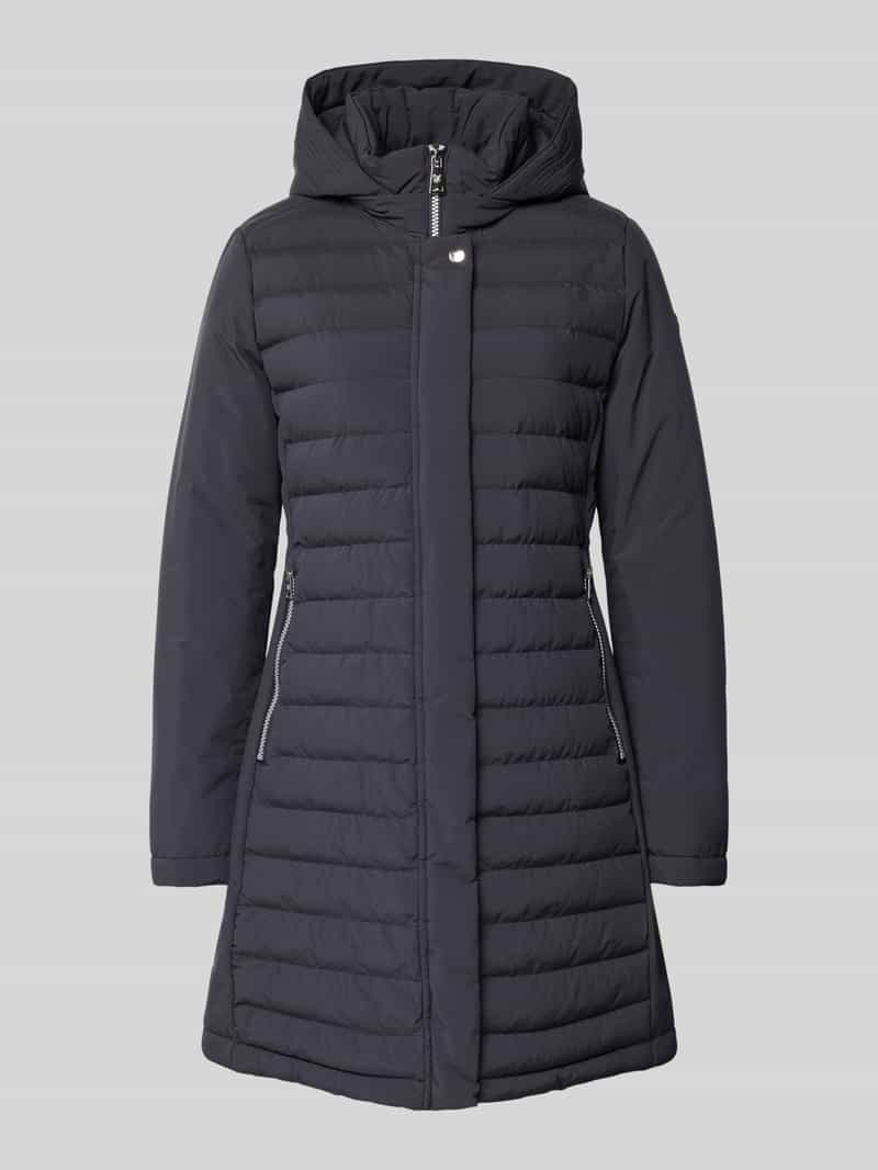 Fuchs Schmitt Gewatteerde lange jas met gevoerde opstaande kraag