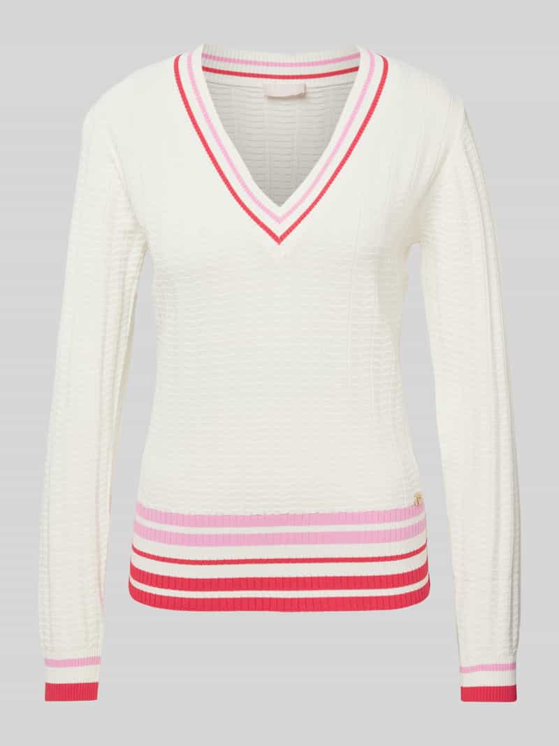 LIU JO SPORT Gebreide pullover met V-hals