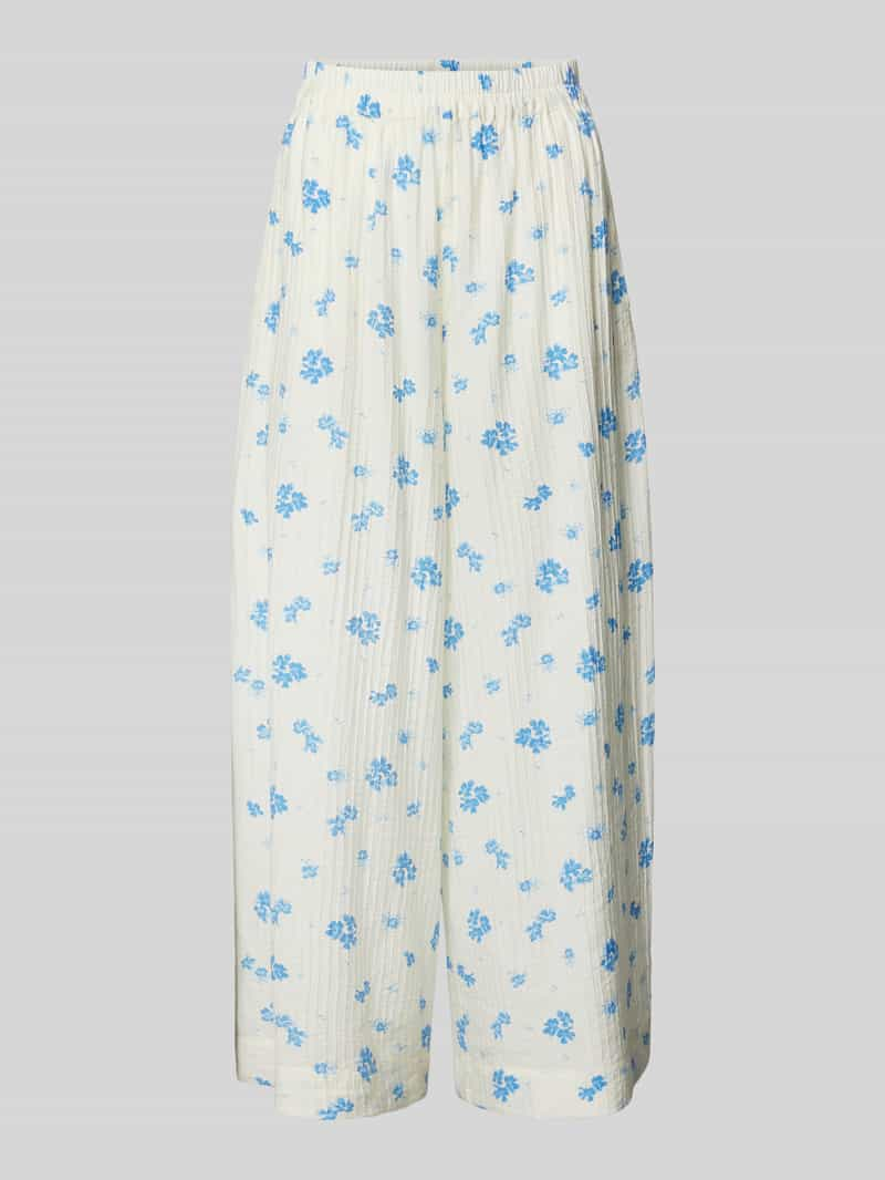 MSCH Copenhagen Wide leg stoffen broek met bloemenprint model 'Rojan'