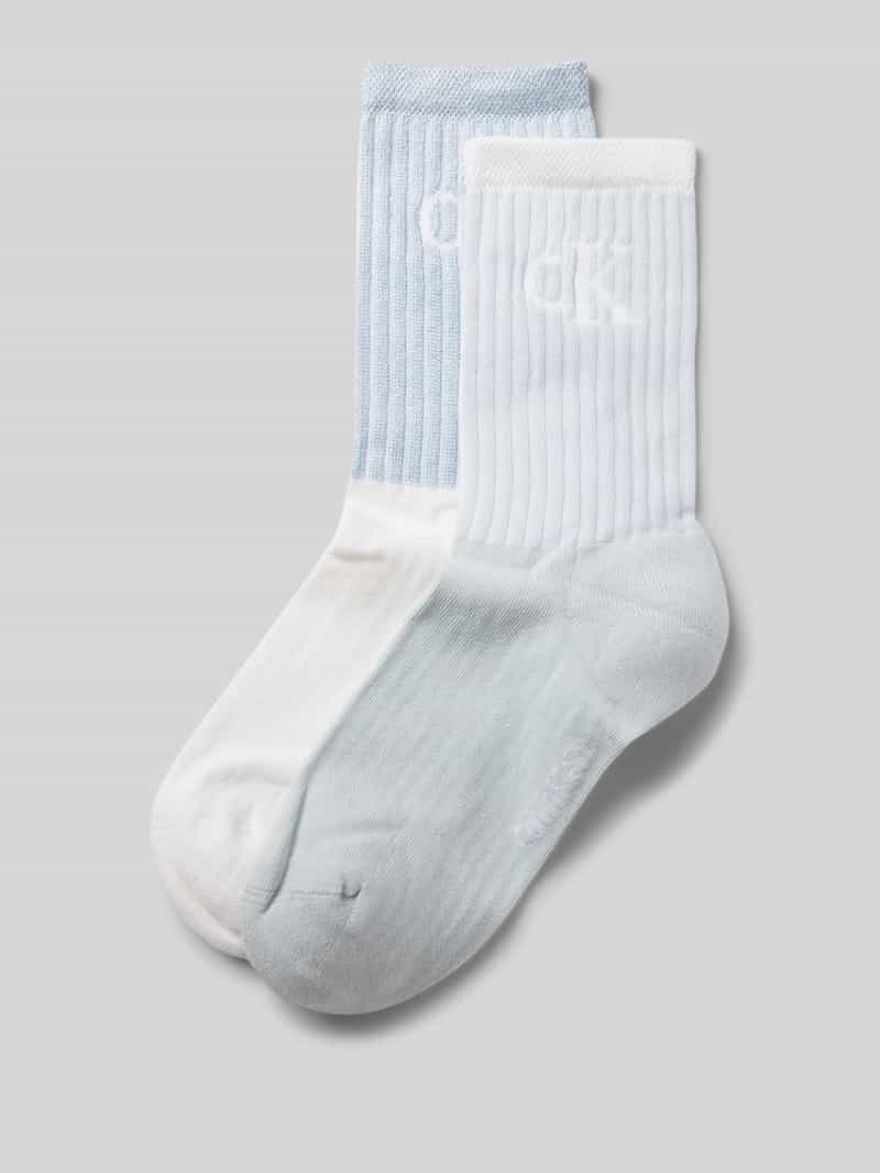 Calvin Klein Jeans Sokken met elastische ribboordjes in een set van 2 paar