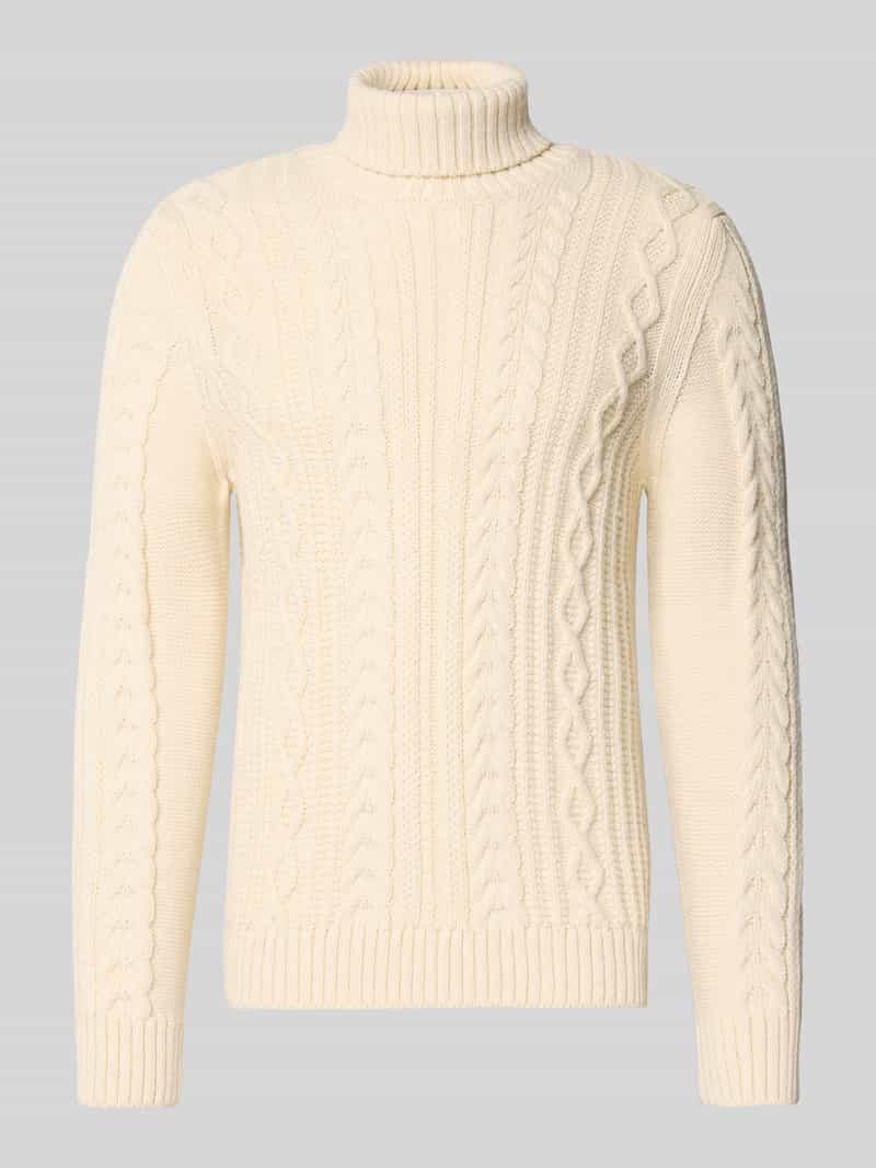 Superdry Gebreide pullover met kabelpatroon model 'Jacob'