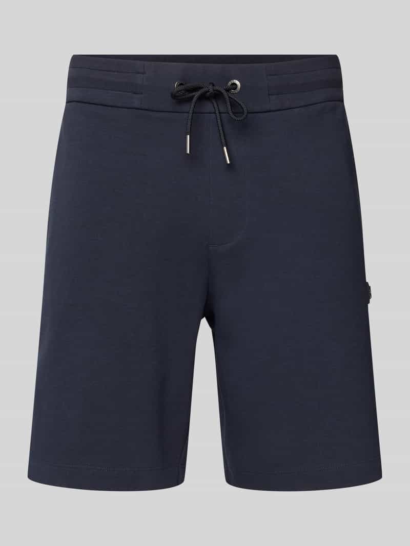 Boss Regular fit sweatbermuda met logo-applicatie model 'Leoni'