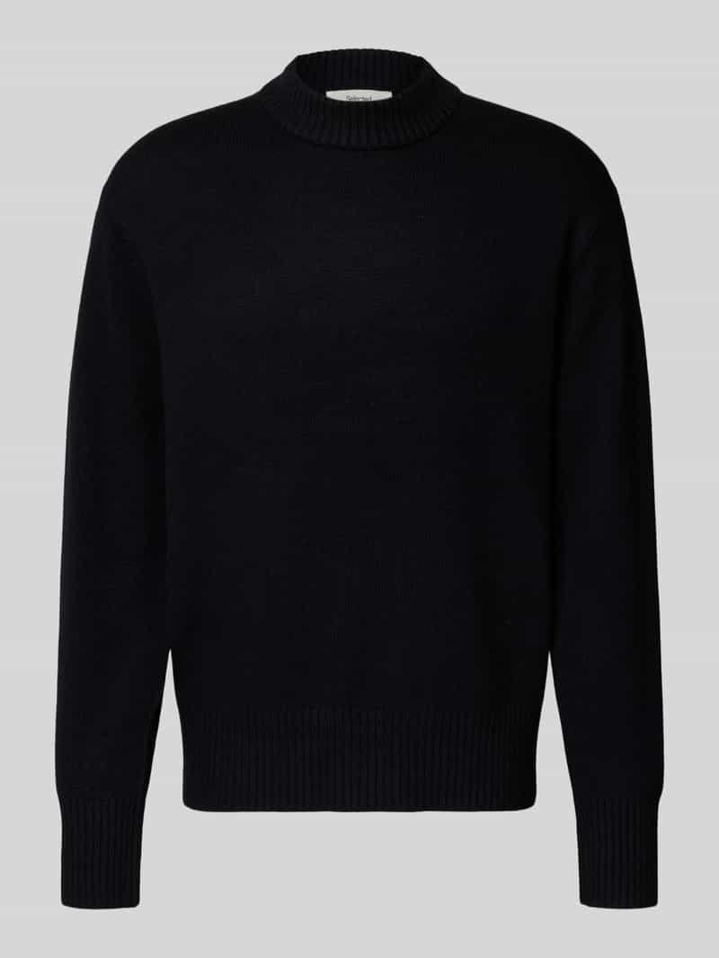 Selected Homme Relaxed fit gebreide pullover van een mix van wol en kasjmier model 'Calle'