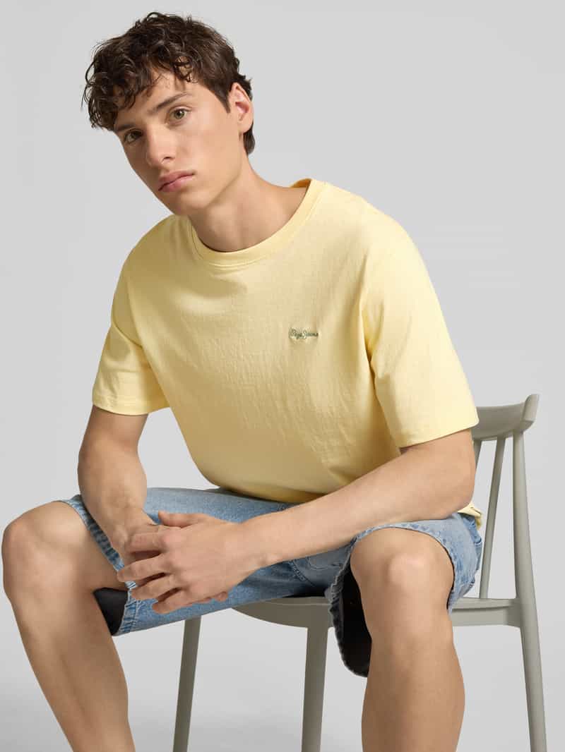 Pepe Jeans Regular fit T-shirt van puur katoen