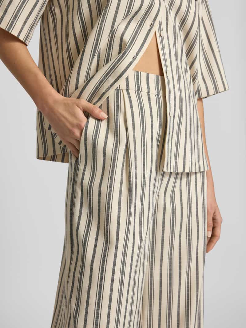 Jake*s Collection Straight leg stoffen broek met bandplooien