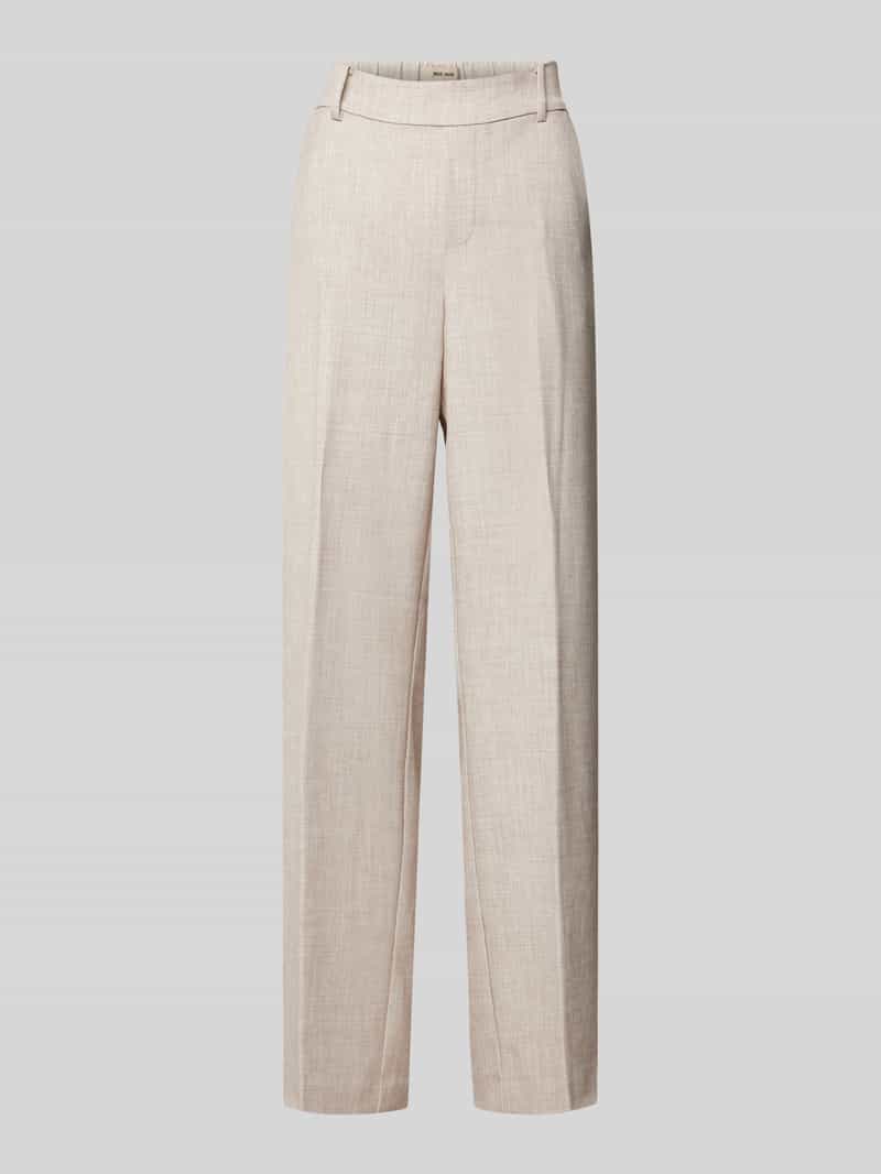 MOS MOSH Straight leg stoffen broek met riemlussen model 'BAI FLAIR'