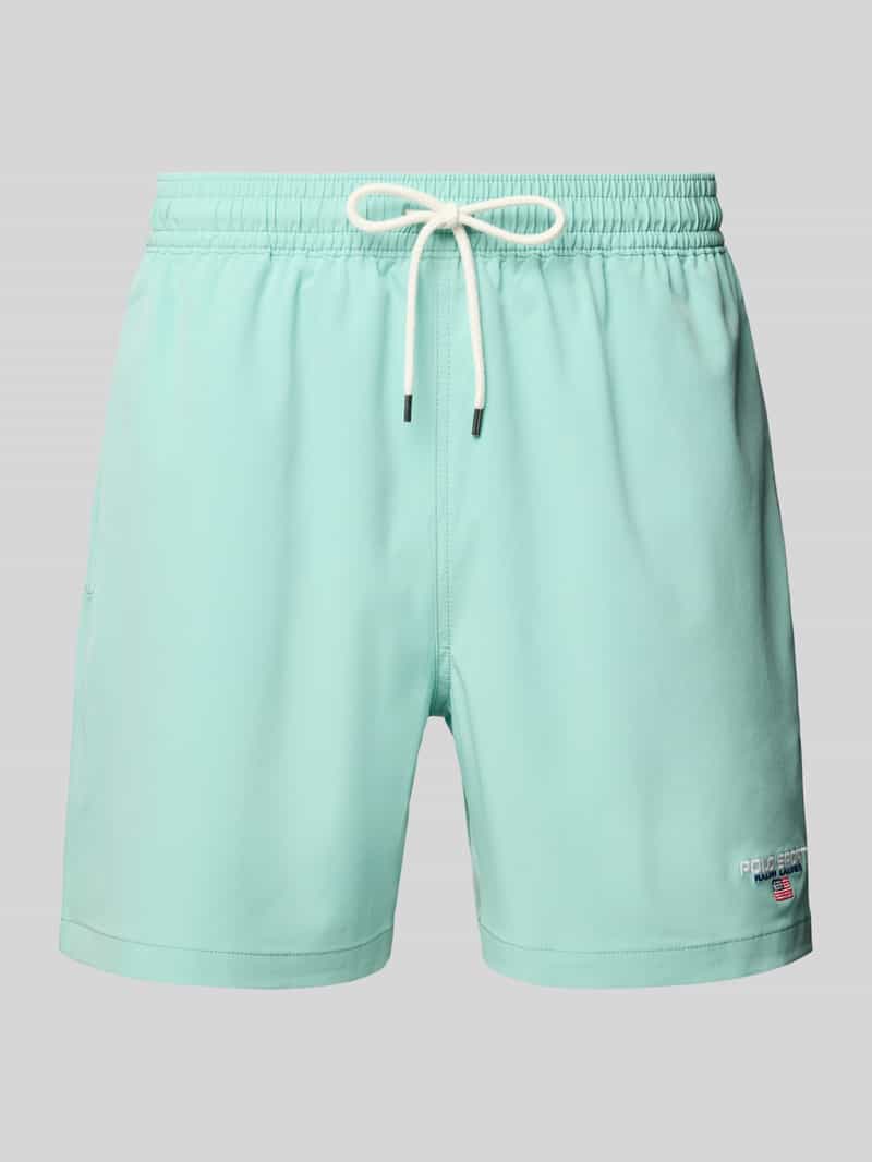 Polo Sport Relaxed fit zwembroek met labelstitching model 'TRAVLER'