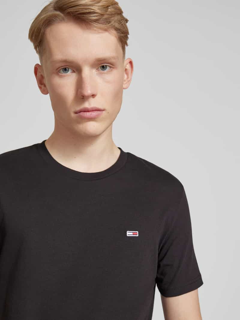 Tommy Jeans Slim fit T-shirt met logostitching in een set van 2 stuks