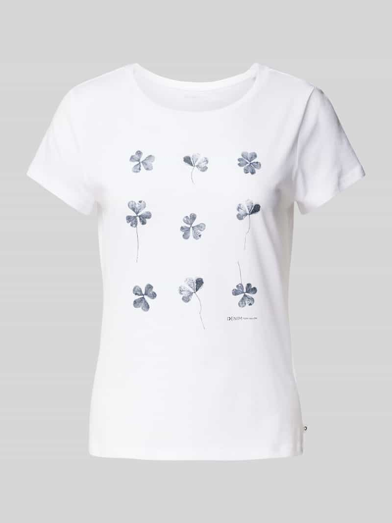 Tom Tailor Denim T-shirt met motief- en labelprint