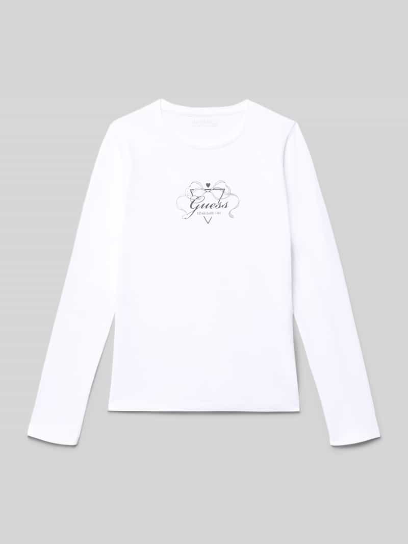 Guess Shirt met lange mouwen en labelprint