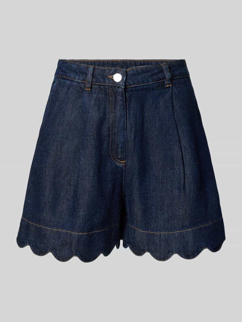 Stella Nova Korte jeans van lyocell met golvende zoom