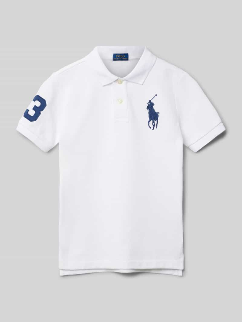 Polo Ralph Lauren Kids Slim fit poloshirt met logostitching