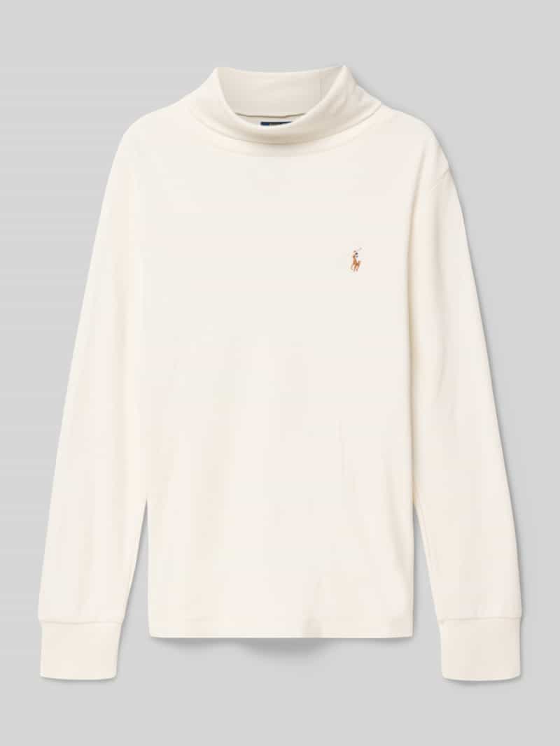 Polo Ralph Lauren Teens Shirt met lange mouwen en labelstitching