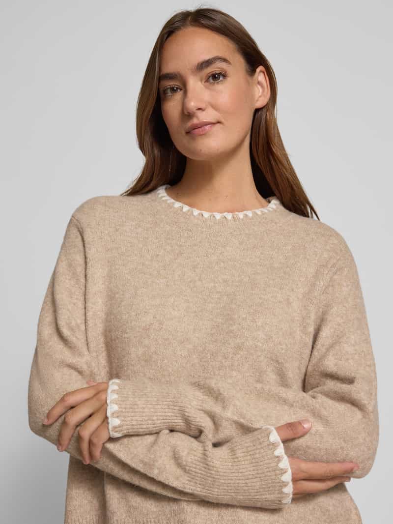 Vila Gebreide pullover met raglanmouwen en ronde hals