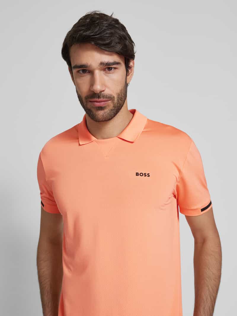 BOSS Green Regular fit poloshirt met labelprint model 'Palle'