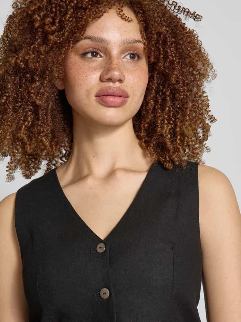 Only Regular fit gilet met klembandjes model 'CARO'