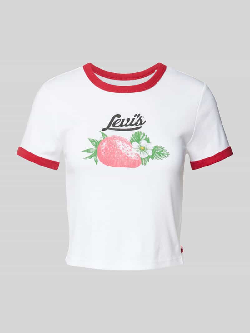 Levi's Kort T-shirt met ronde hals model 'MINI RINGER'