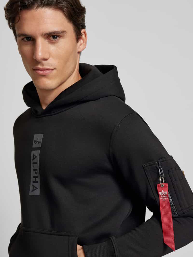 alpha industries Hoodie met rits- en kangoeroezak